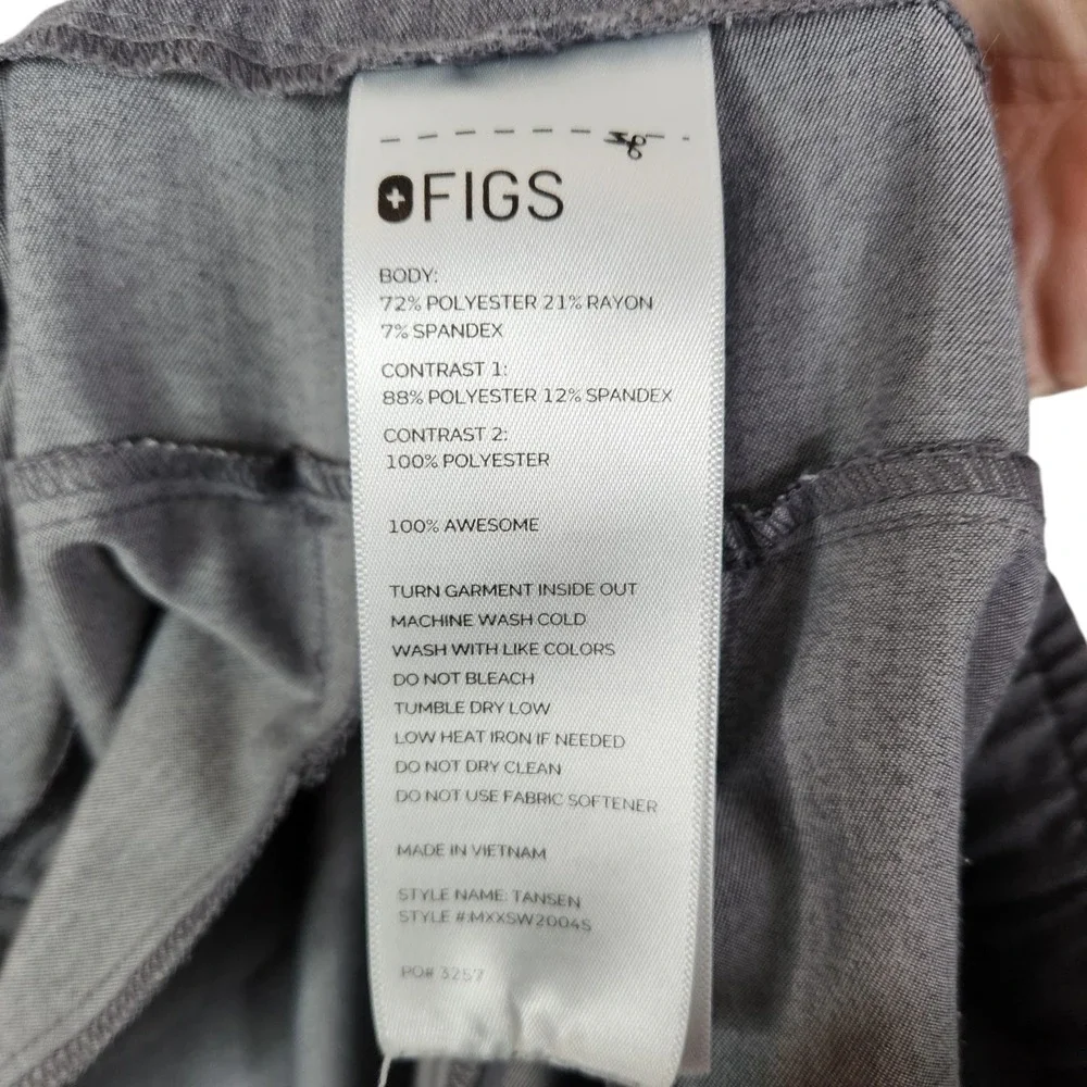 FIGS Tansen Scrub Jogger Pants Mens Small Gray Technical Collection Stretch Dr.